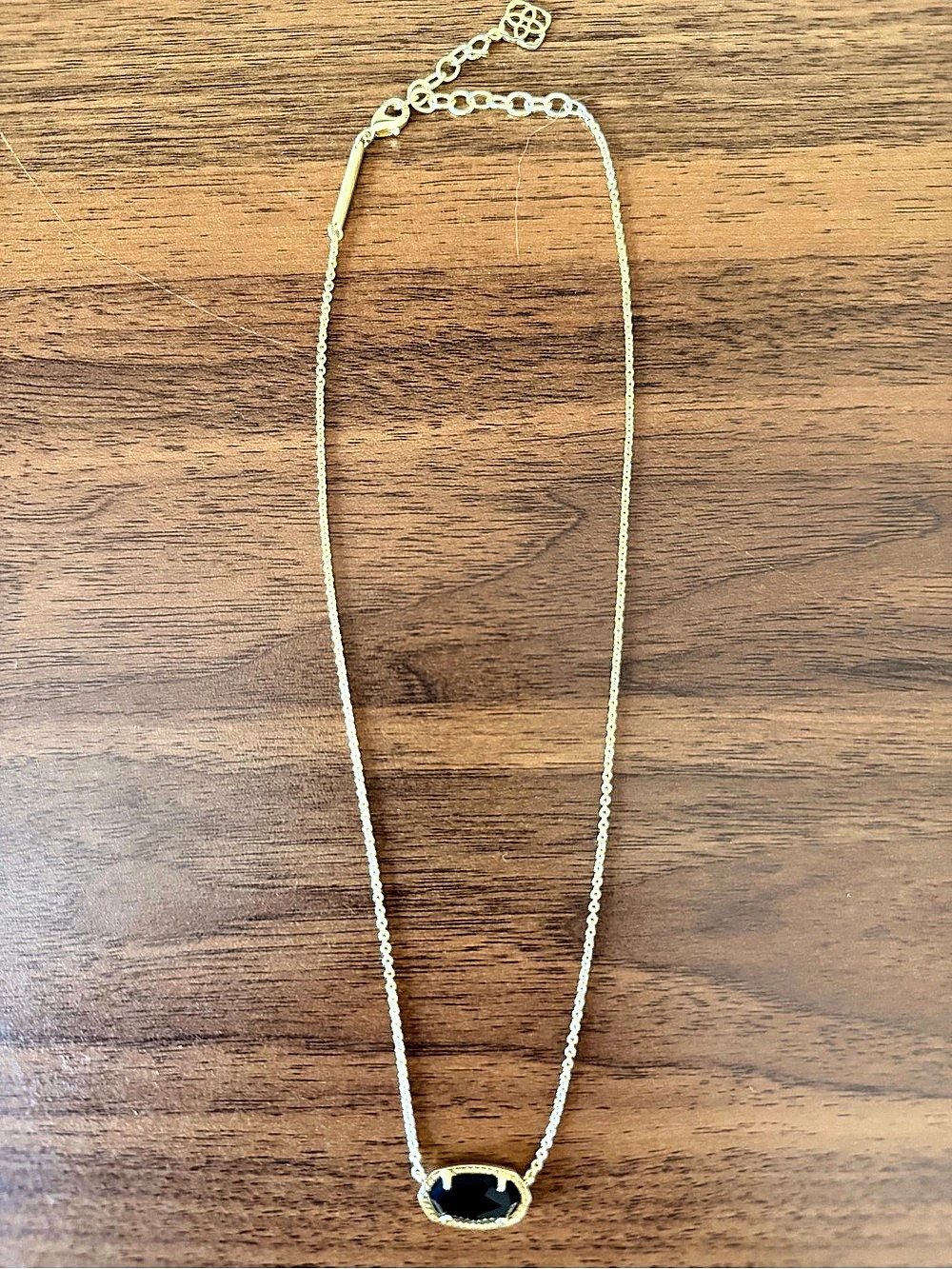 Kendra Scott Elisa Gold & Black Pendant Necklace